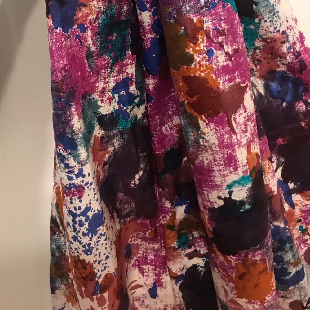 Large & colorful 100% silk scarf